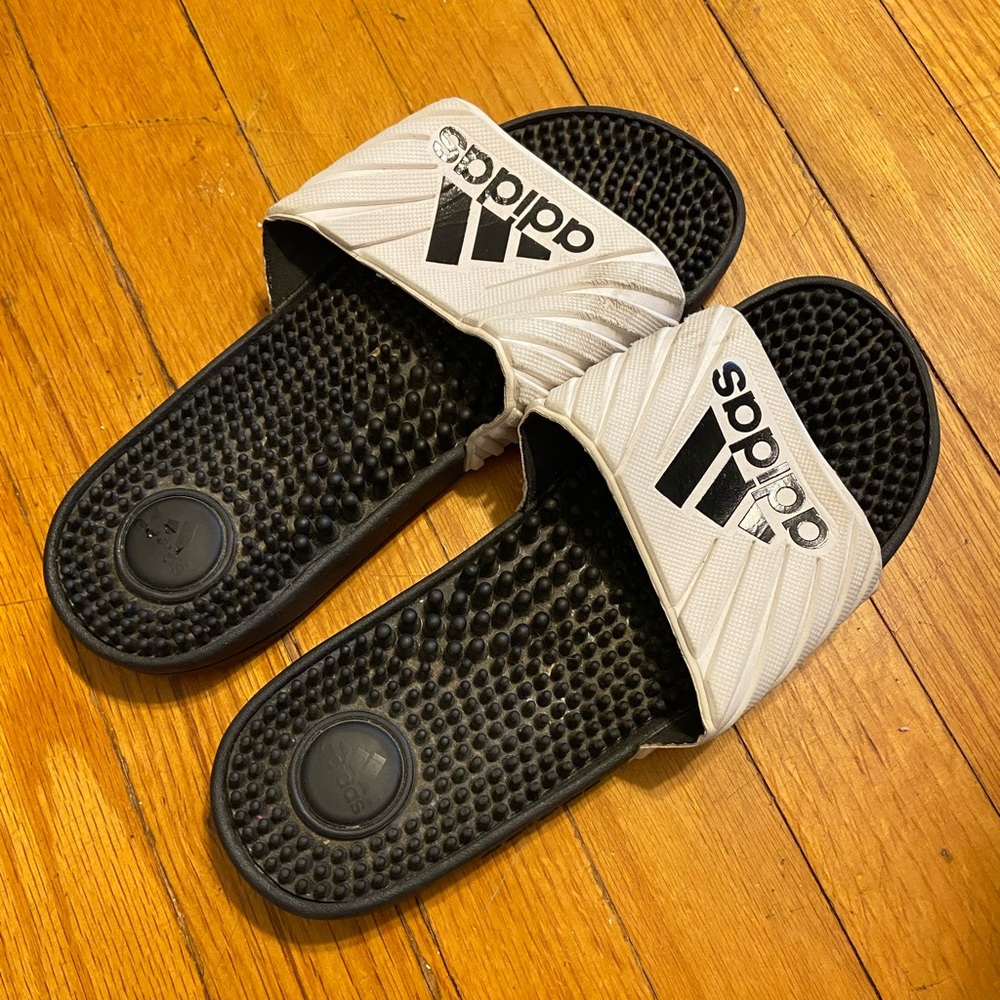 Adidas Slides Black and White
